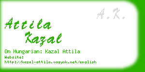 attila kazal business card